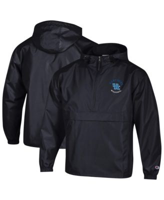 Champion Men's Black Kentucky Wildcats Packable Hooded Windbreaker Half-Zip Jacket