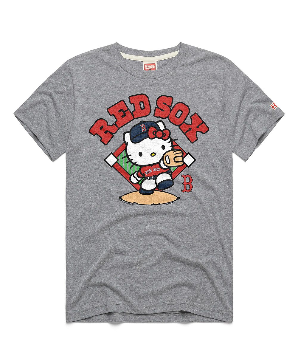 Мужская и женская футболка Homage Boston Red Sox Hello Kitty