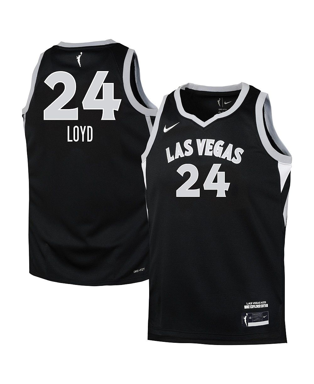 Детская джерси Nike Jewell Loyd Black Las Vegas Aces Explorer Edition
