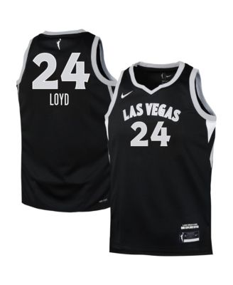 Детская джерси Nike Jewell Loyd Black Las Vegas Aces Explorer Edition