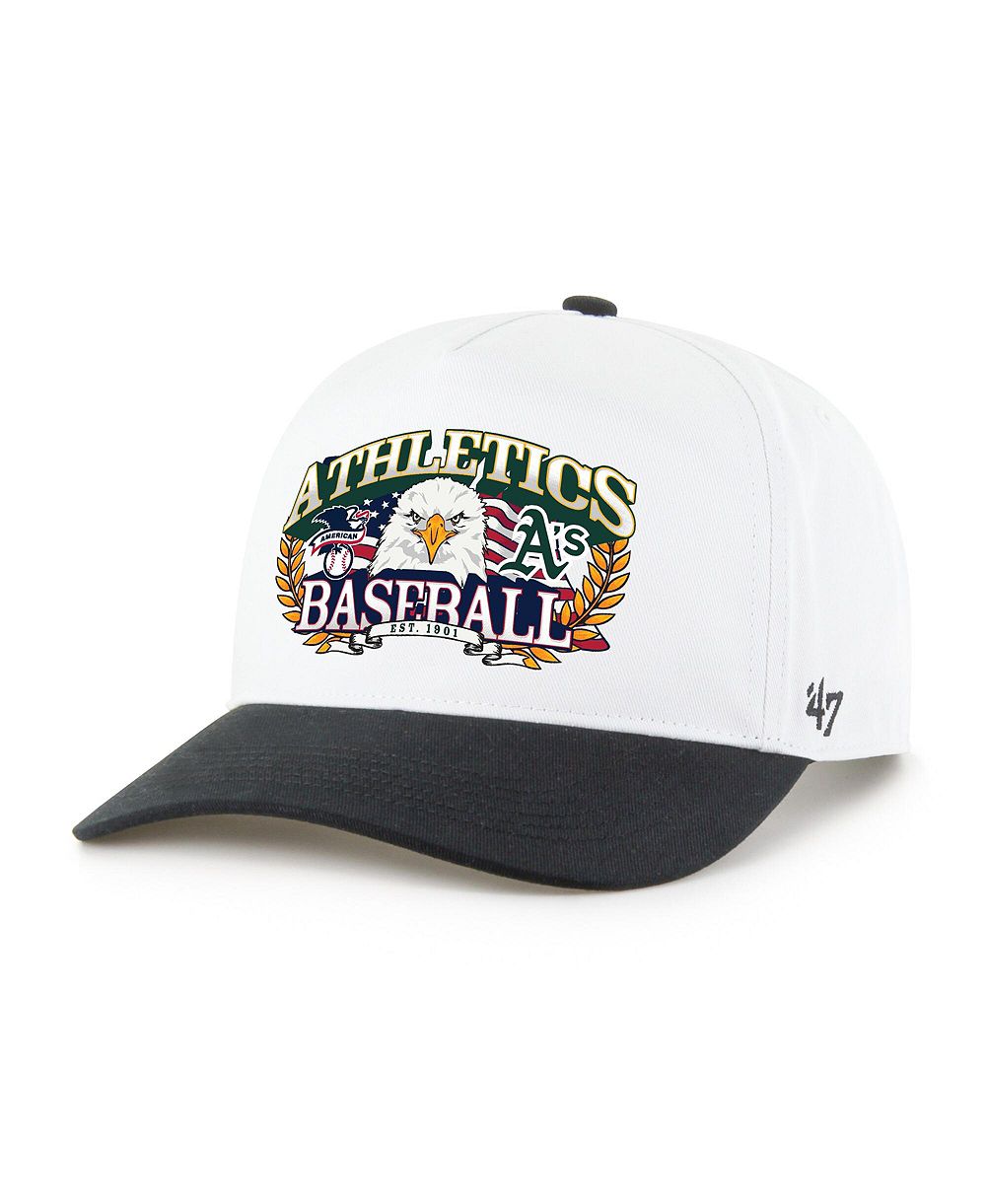 '47 Brand Men's White/Black Athletics Americana Eagle Hitch Adjustable Hat