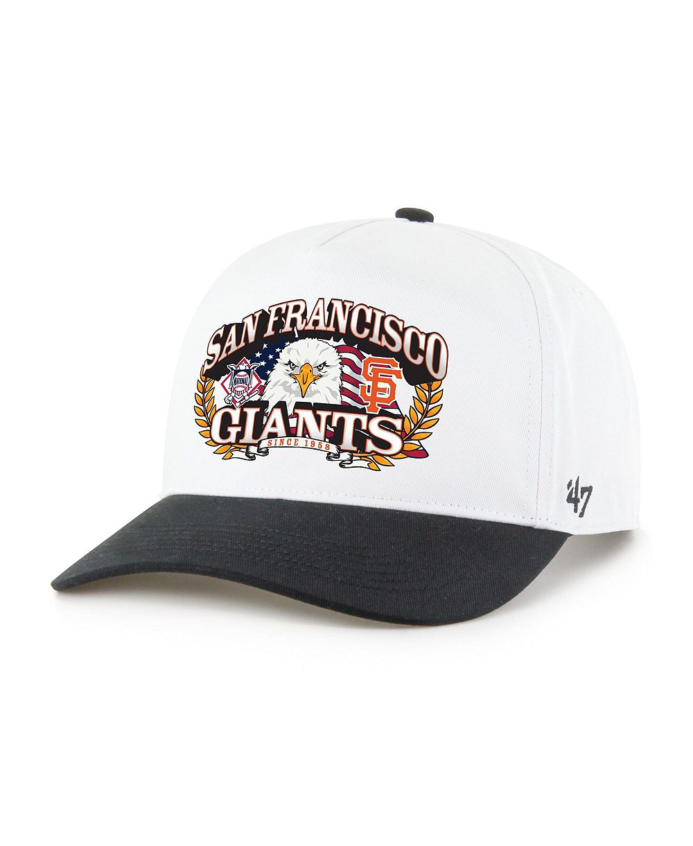 '47 Brand Men's White/Black San Francisco Giants Americana Eagle Hitch Adjustable Hat