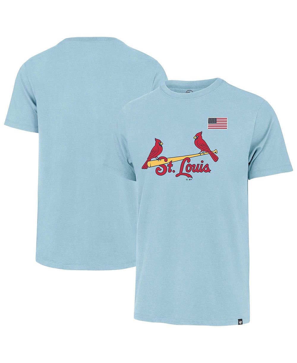 Мужская футболка '47 Brand St. Louis Cardinals Heritage U.S. Flag, светло-голубая