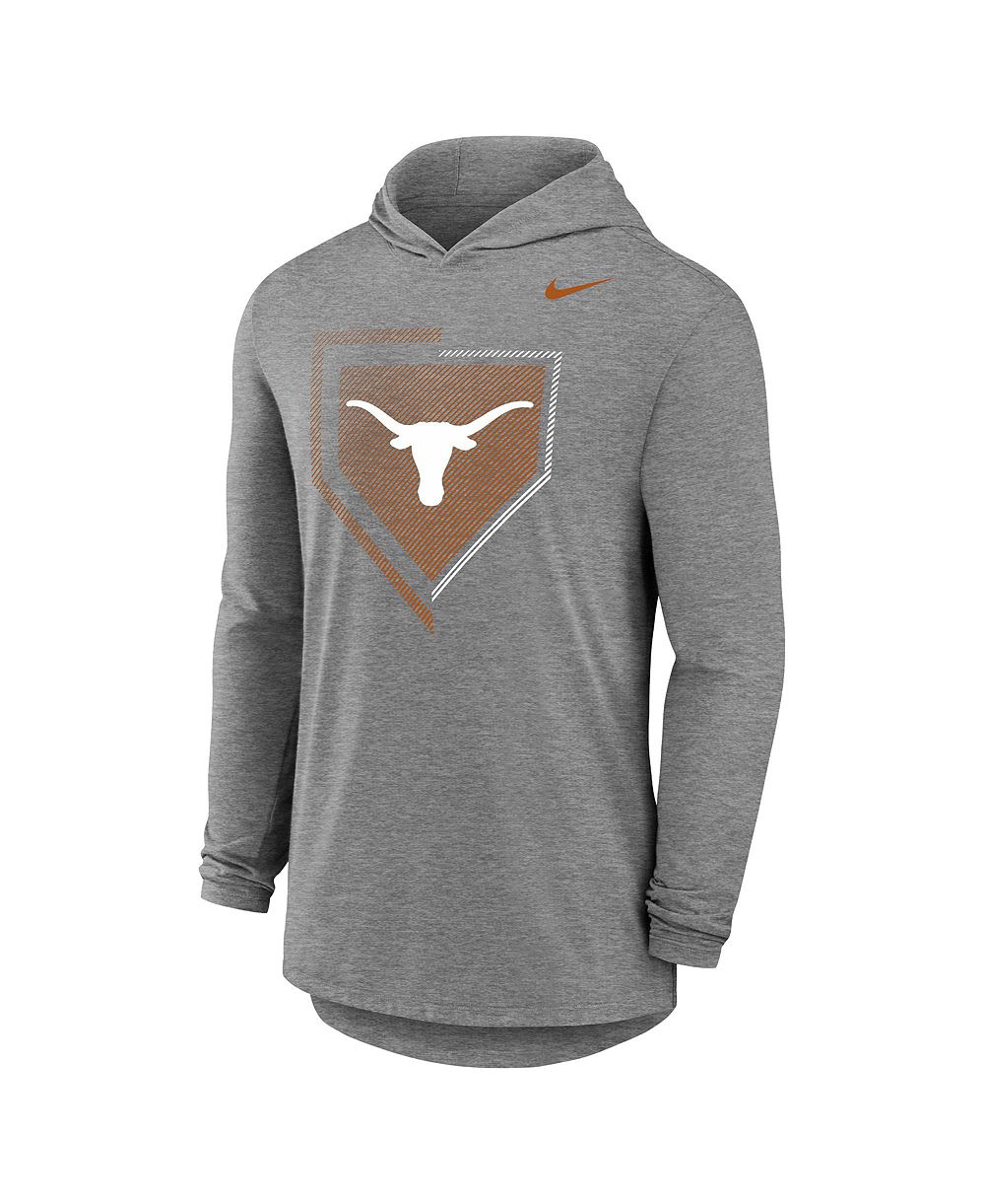 Худи Nike Men's Gray Texas Longhorns 2026 NCAA Baseball Men's College World Series Dugout Long Sleeve