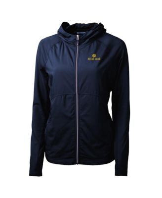 Cutter & Buck Women's Navy Notre Dame Fighting Irish Adapt Eco Knit Full-Zip Jacket