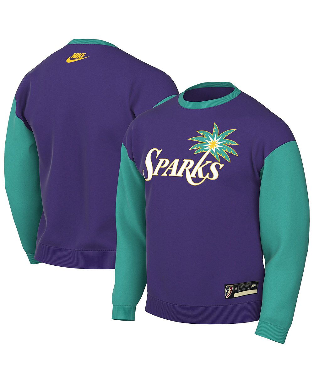 Nike мужской и женский фиолетовый свитшот с принтом Los Angeles Sparks Hardwood Classics Court Origins Throwback