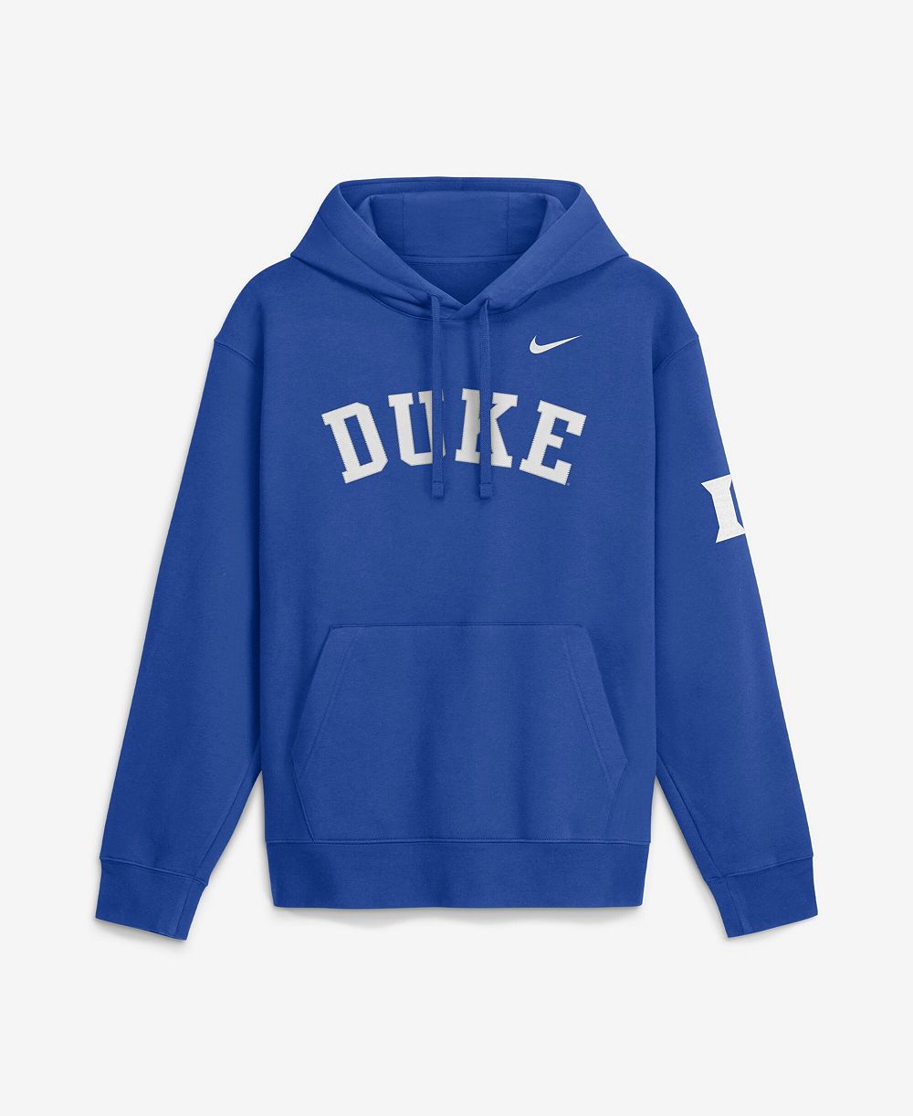 Мужское худи Nike Royal Duke Blue Devils 2026 Sideline Club Fleece