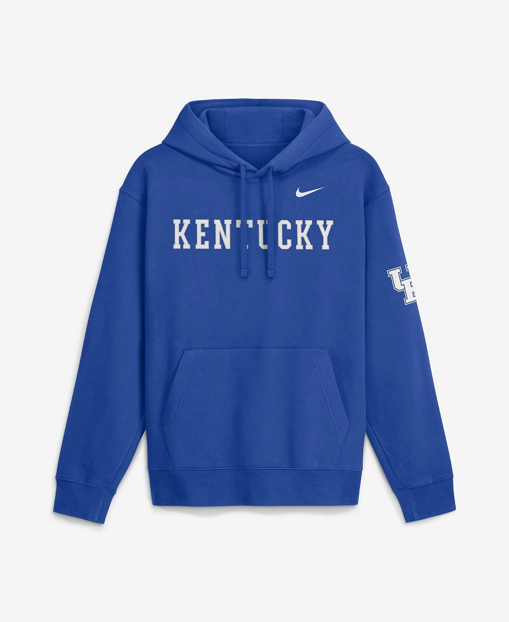 Мужское худи Nike Royal Kentucky Wildcats 2026 Sideline Club Fleece