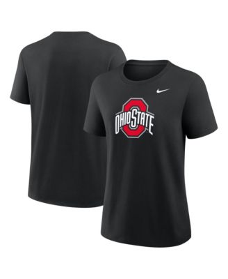 Nike Женская футболка Ohio State Buckeyes с основным логотипом, черная