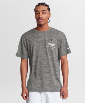 Мужская футболка Nike Gray Dallas Cowboys Sideline Double Covered Dri-FIT Velocity