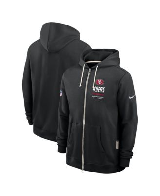 Nike Men's Black San Francisco 49ers Sideline Standard Issue Dri-FIT Full-Zip Hoodie