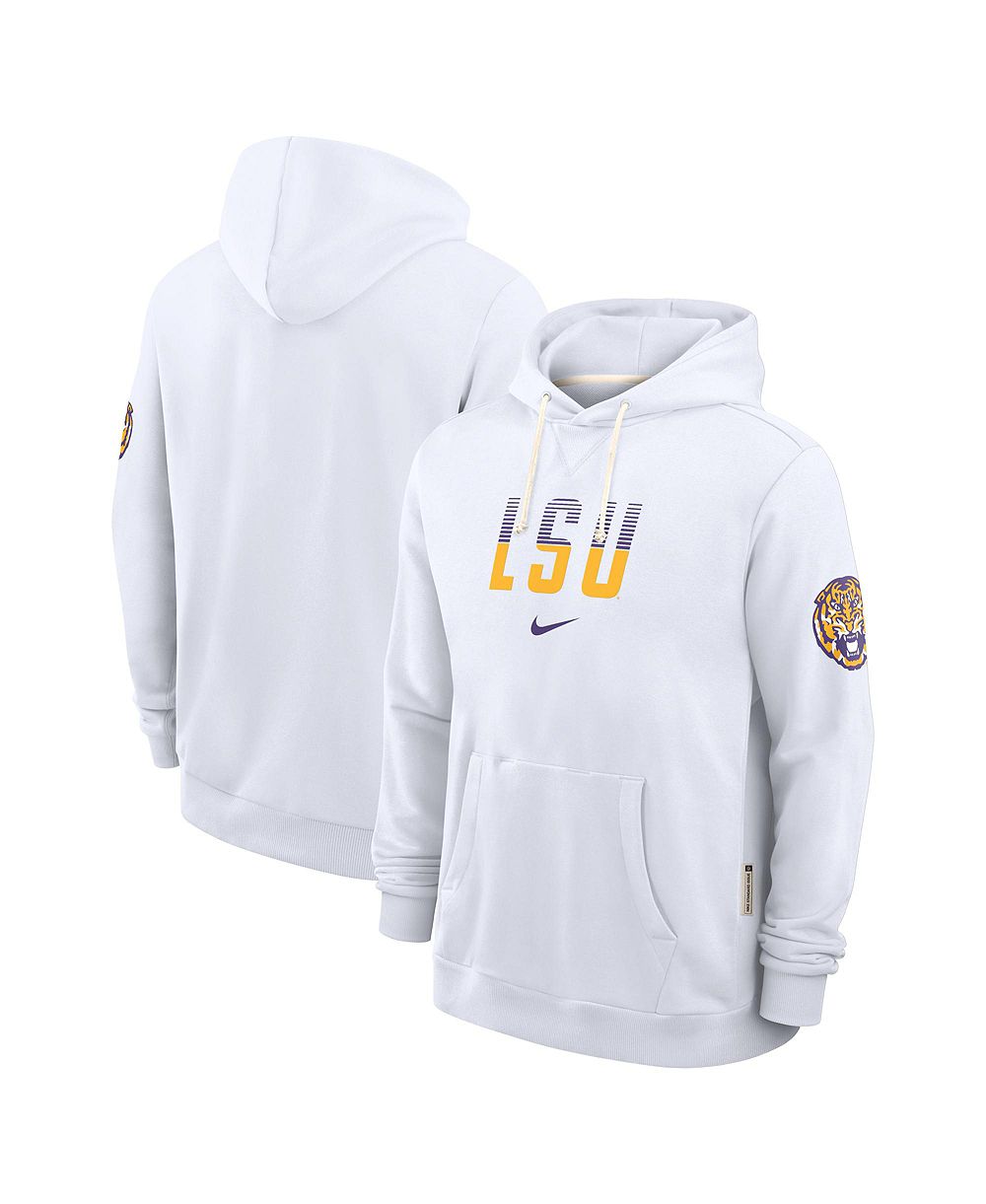 Мужское худи Nike White LSU Tigers 2026 Sideline Standard Issue Dri-FIT