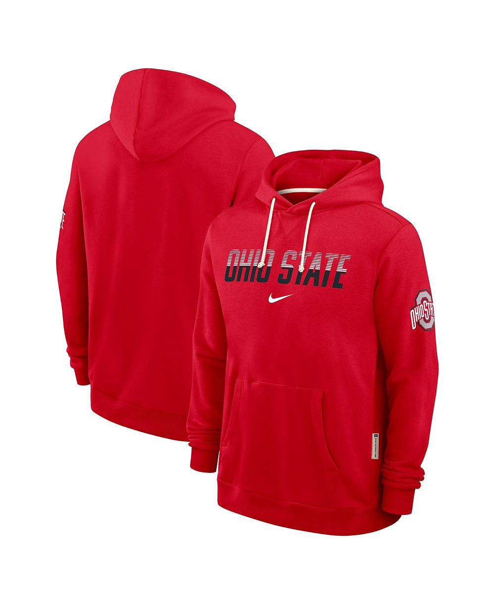 Мужская толстовка Nike Scarlet Ohio State Buckeyes 2026 Sideline Standard Issue Dri-FIT Hoodie
