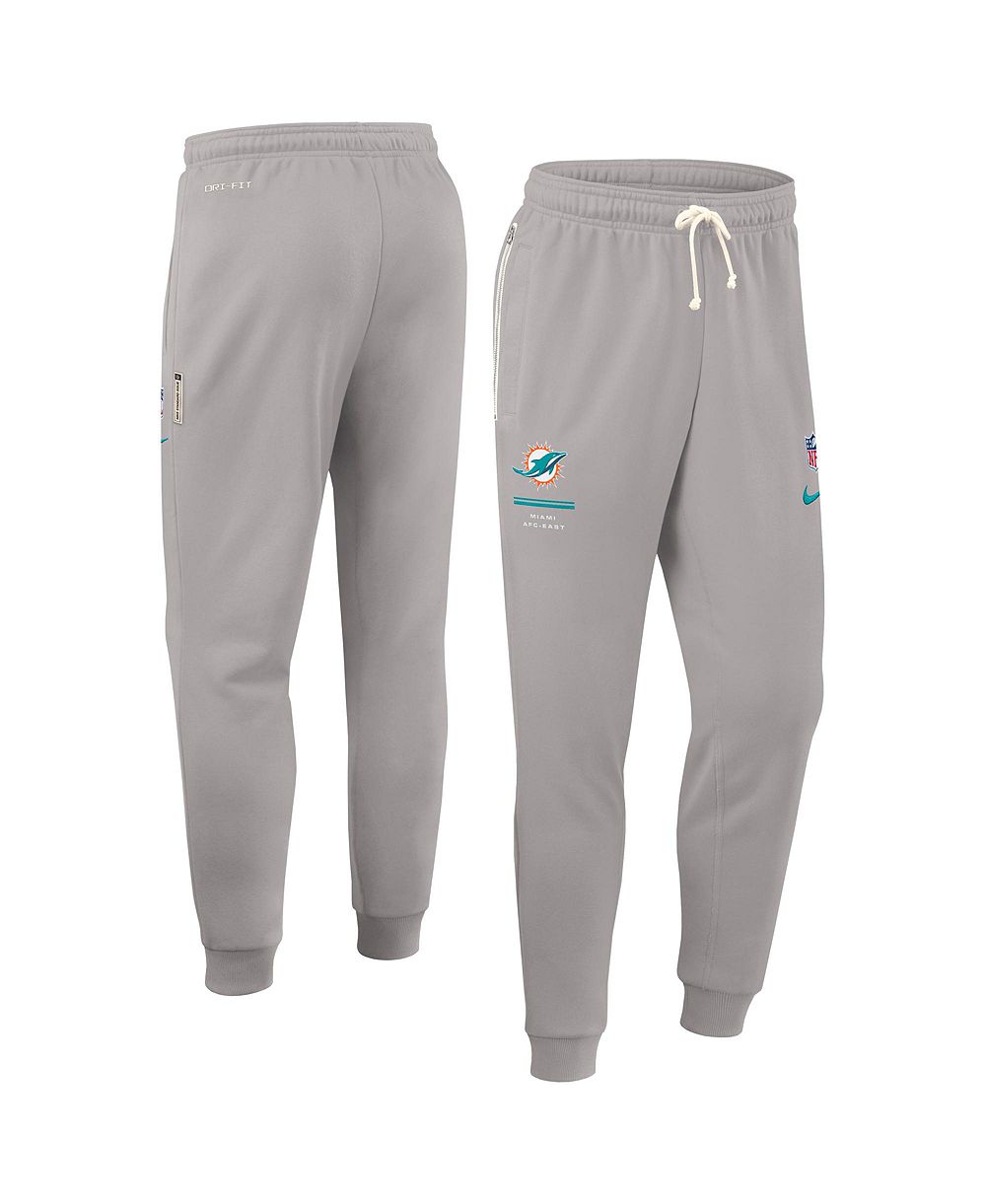 Nike Men's Gray Miami Dolphins Sideline Standard Issue Dri-FIT Taper Pants