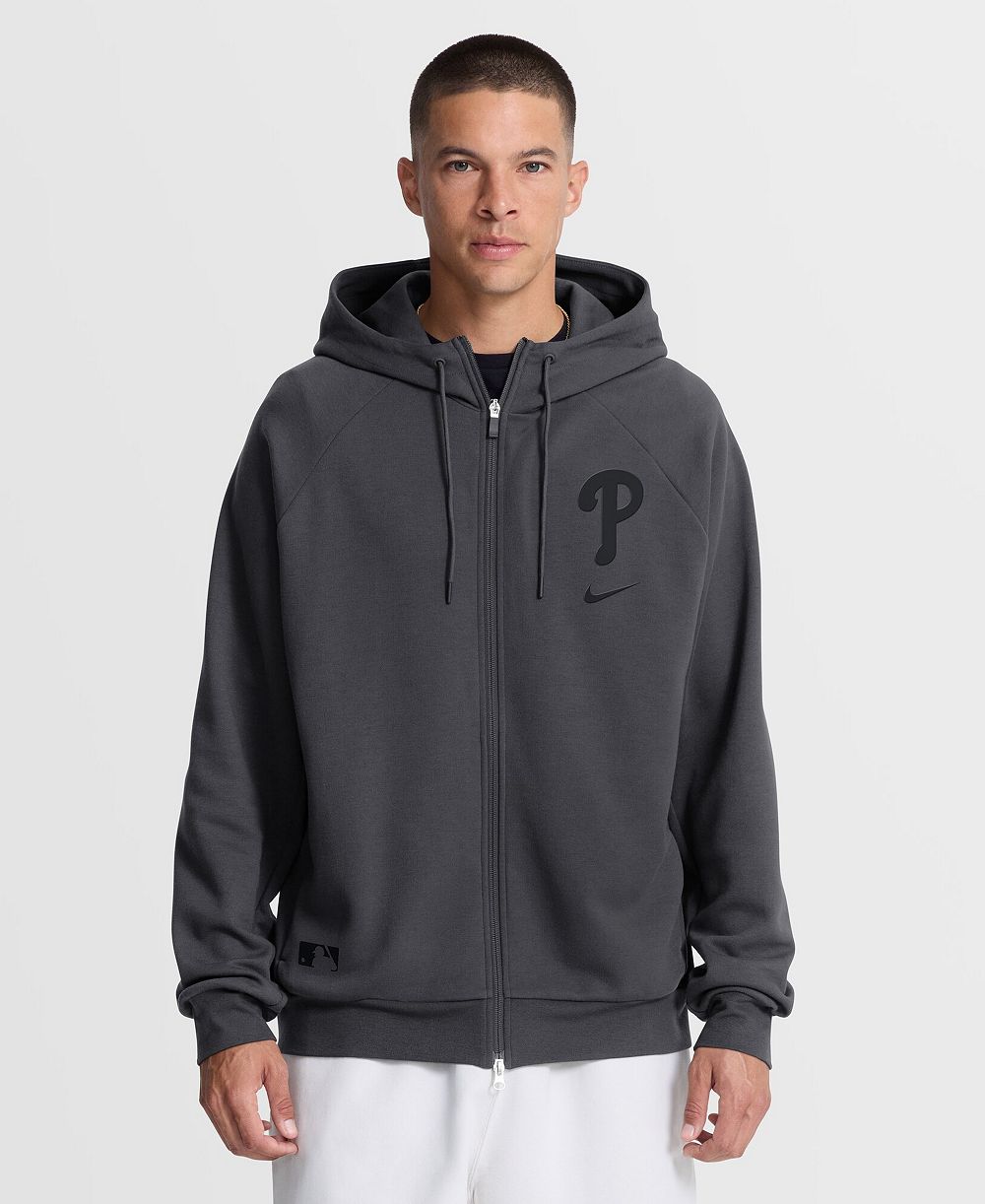 Nike Мужское худи Philadelphia Phillies Authentic Collection Player Raglan Dri-FIT, антрацит