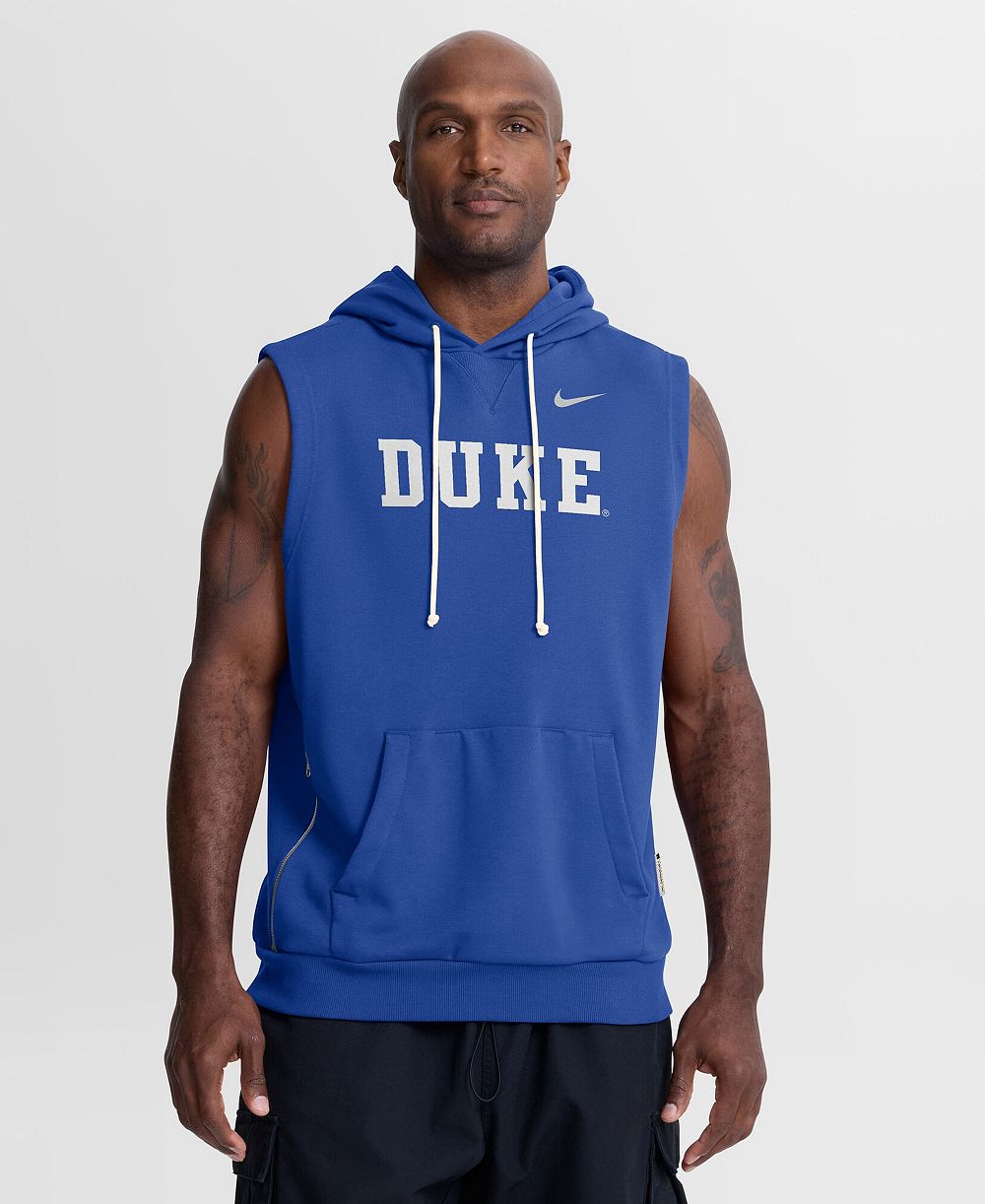 Мужская толстовка Nike Royal Duke Blue Devils 2026 Sideline Sleeveless Dri-FIT Hoodie