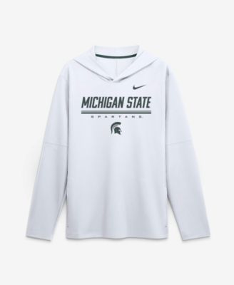 Nike Men's White Michigan State Spartans 2026 Sideline Lightweight Long Sleeve Hooded Dri-FIT T-Shirt