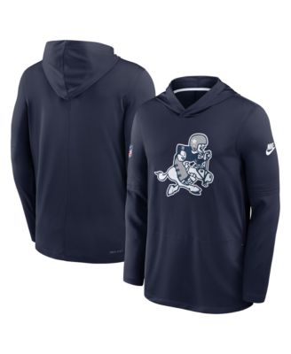 Nike Men's Navy Dallas Cowboys Sideline Dri-FIT Long Sleeve Hooded T-Shirt