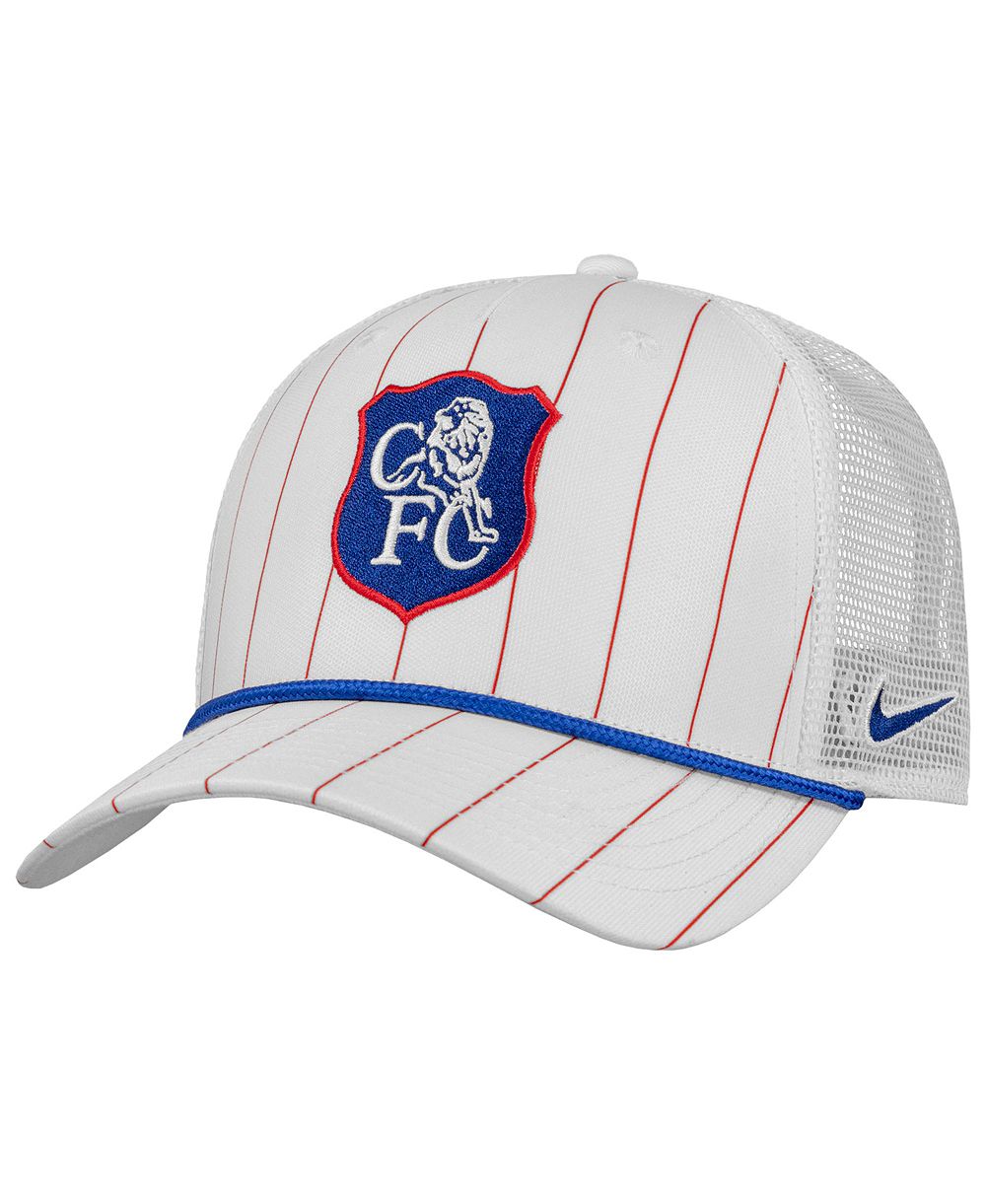 Мужская кепка Nike White Chelsea Rise Rope Trucker A-Frame с регулировкой