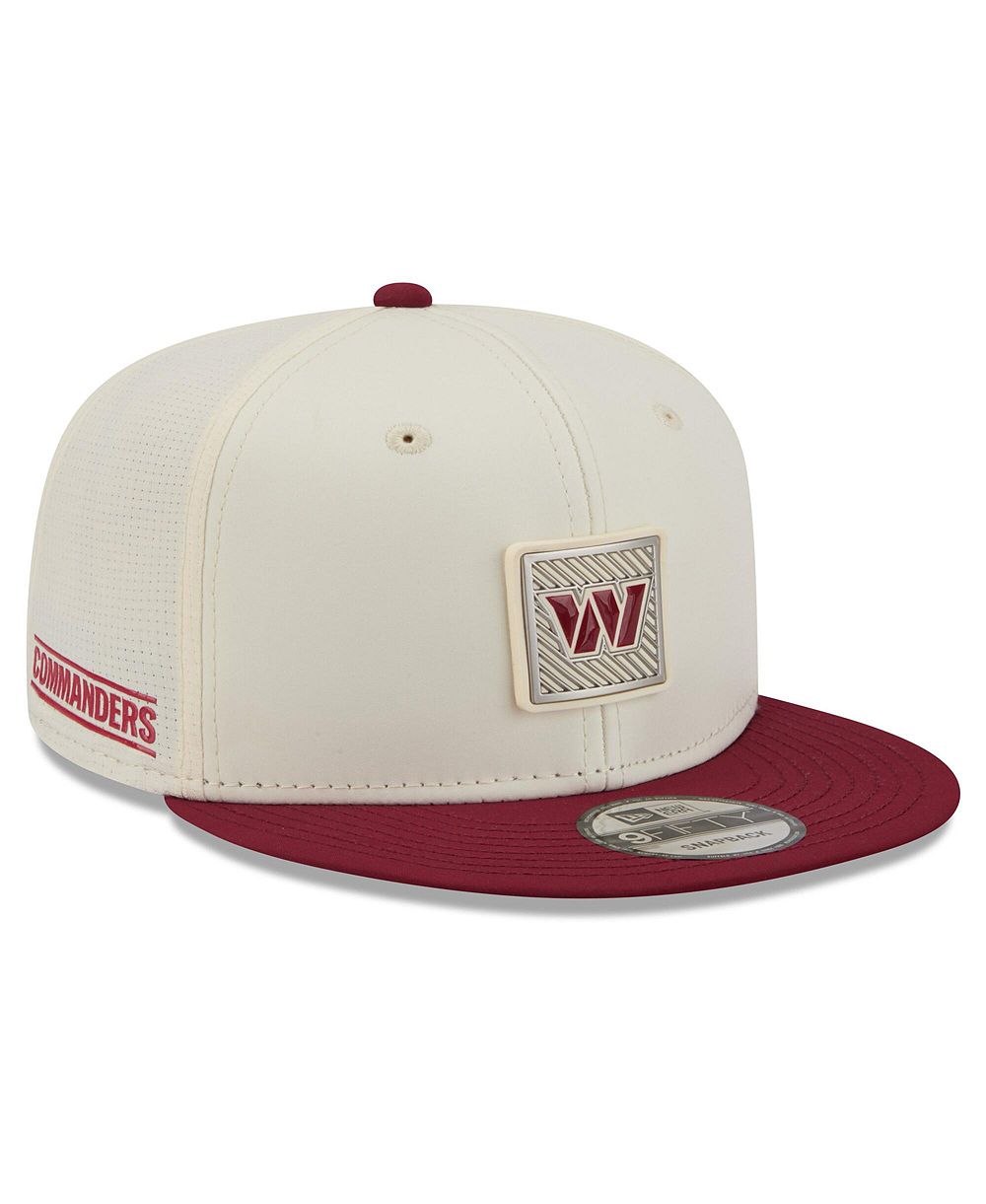Мужская кепка New Era Cream/Burgundy Washington Commanders 2026 NFL Training Camp 9FIFTY Snapback Hat