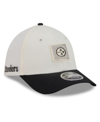 Мужская кепка New Era Cream/Black Pittsburgh Steelers 2026 NFL Training Camp 39THIRTY Flex