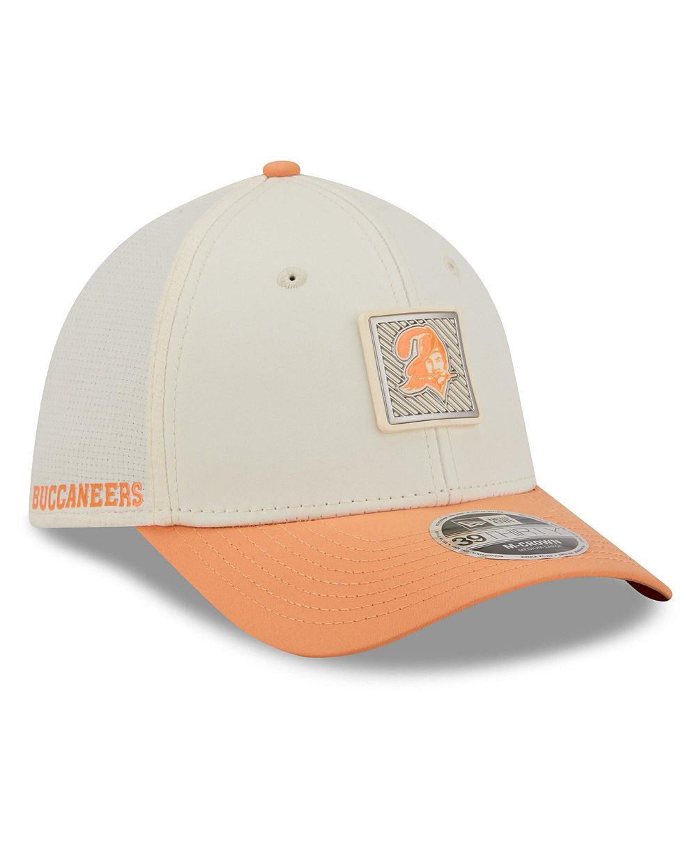 Мужская кепка New Era Cream/Orange Tampa Bay Buccaneers 39THIRTY Flex