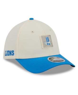 New Era Men's Cream/Blue Detroit Lions 2026 NFL Training Camp 39THIRTY Flex Hat