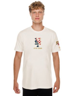 Мужская футболка New Era Cream New York Mets 250th Fourth of July