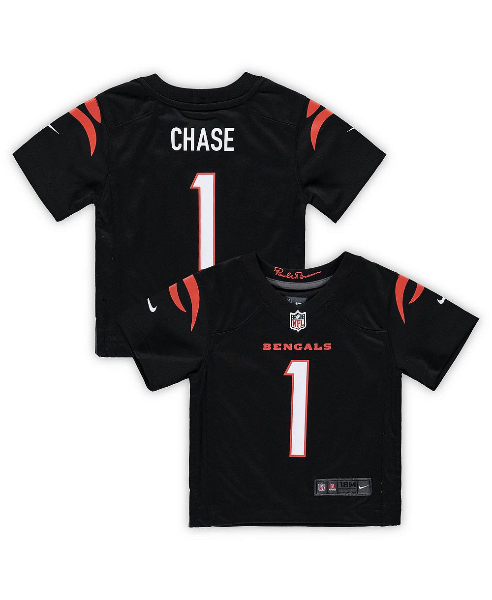 Детская джерси Nike Ja'Marr Chase Black Cincinnati Bengals Team Player Game
