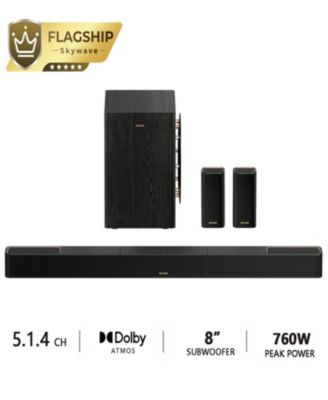 ULTIMEA Skywave Series беспроводная система объемного звучания 5.1.4ch, 760W Dolby Atmos саундбар с 8" сабвуфером и 2 колонками