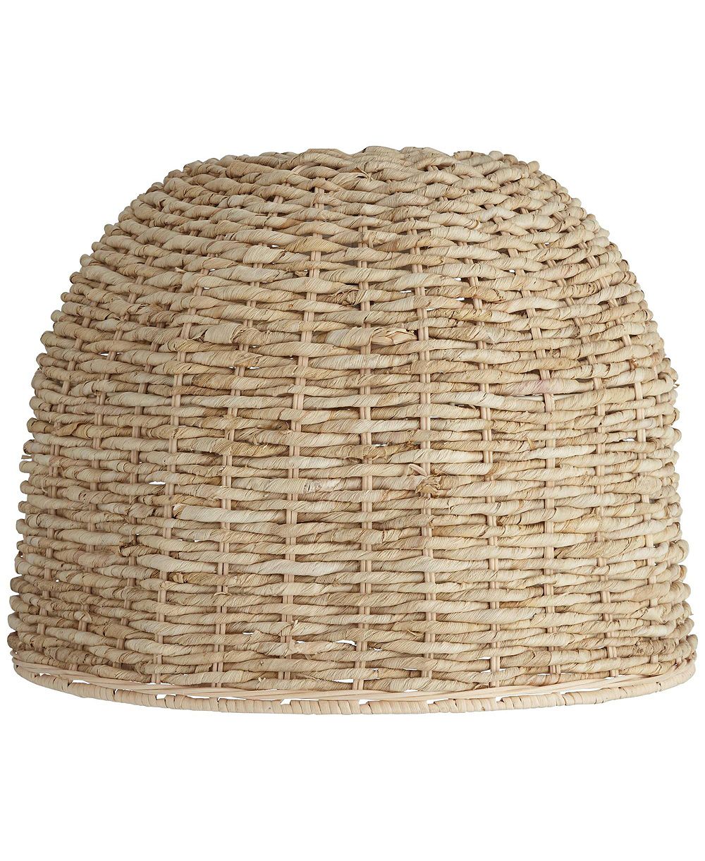 Springcrest 5" Top x 16" Bottom x 12" High x Lamp Shade Replacement Medium Drum Round Coastal Woven Husk Harp Finial