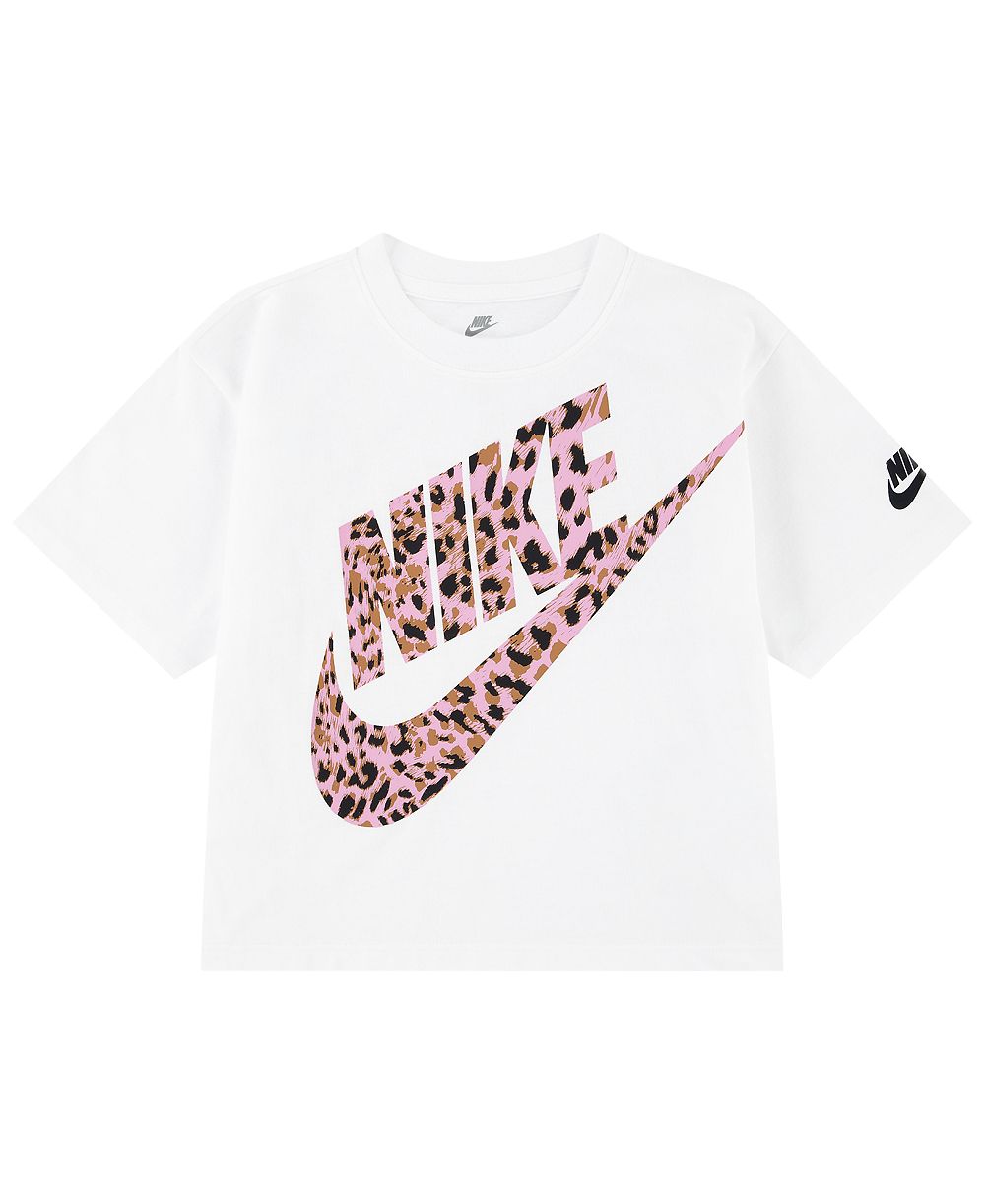 Детская футболка Nike с коротким рукавом и принтом животных, 4-6X