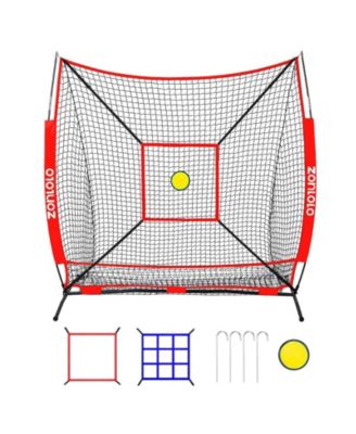 AOLIGEIJS 6 x 6 FT Baseball Net with 3 Diffferent Targets