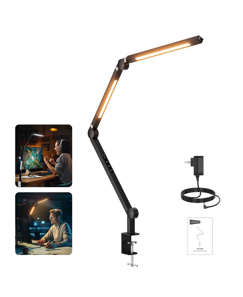 Светодиодная лампа Neewer Basics 12W, 42,5 дюйма, с зажимом и двойной световой панелью