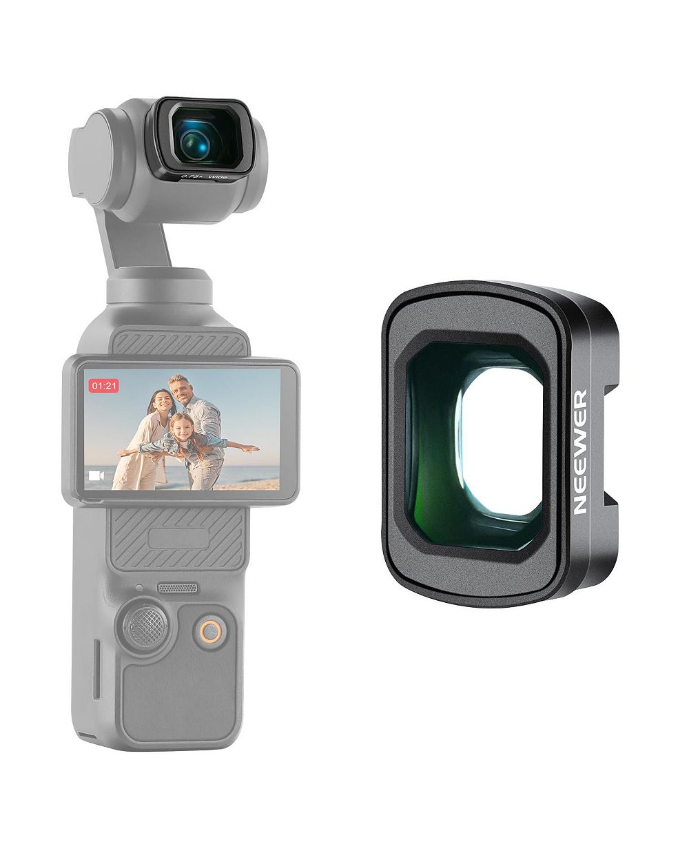 Neewer 0.75x Wide Angle Lens Compatible with DJI Osmo Pocket 3 4 Xtra Muse