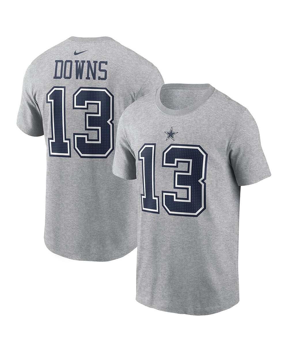 Nike Men's Caleb Downs Heather Gray Dallas Cowboys 2026 NFL Draft Name & Number T-Shirt