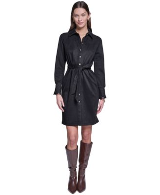 Женское миди-платье Halston с рубашечным воротником
