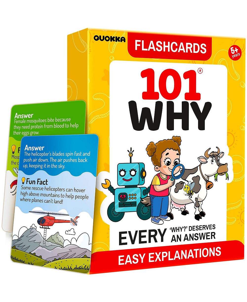Карточки QUOKKA 101 WHY для детей 4-8 лет Educational Card Game