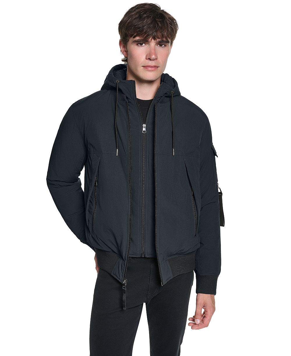 KARL LAGERFELD PARIS Men's Taslon Bomber Jacket