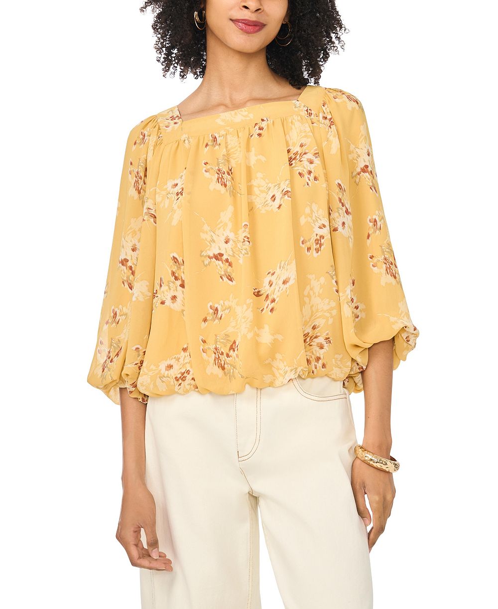 Vince Camuto Women's Square Neck 3/4-Length Sleeve Blouse