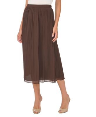 Vince Camuto Women's Pleated Pull-On Midi Skirt