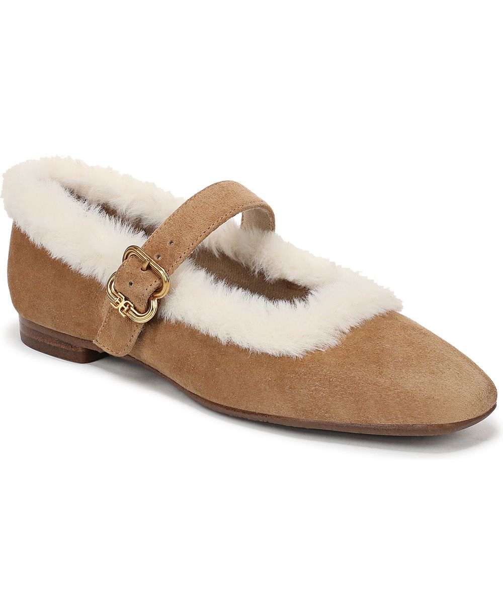 Sam Edelman Women's Michaela Fur Mary Jane Flats
