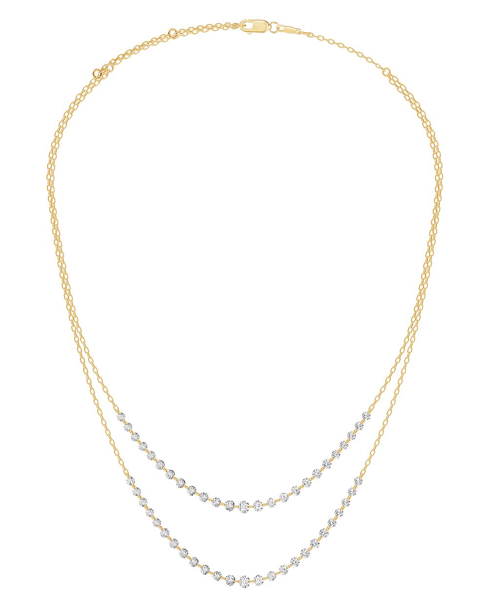 Macy's ожерелье с выращенным бриллиантом (5-1/4 ct. t.w.) в 14k желтом золоте