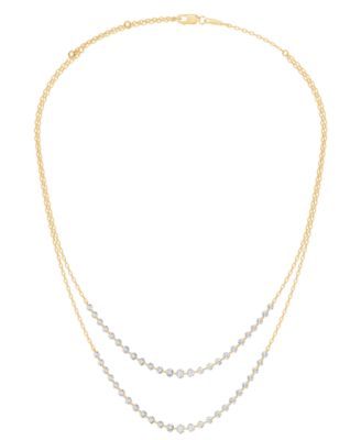 Macy's ожерелье с выращенным бриллиантом (5-1/4 ct. t.w.) в 14k желтом золоте