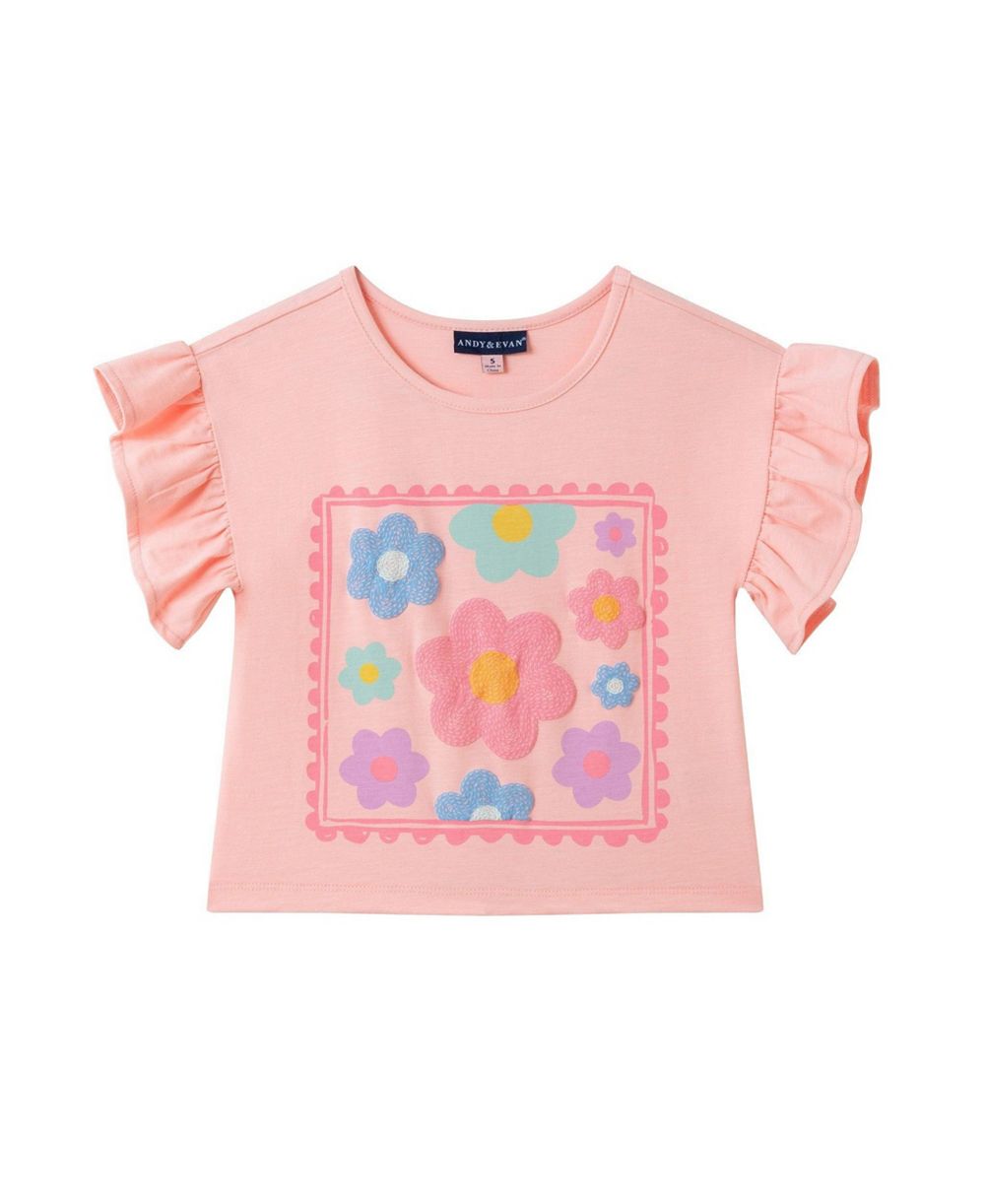 Andy & Evan Toddler Girls 2T- 6 Jersey Ruffle Tee
