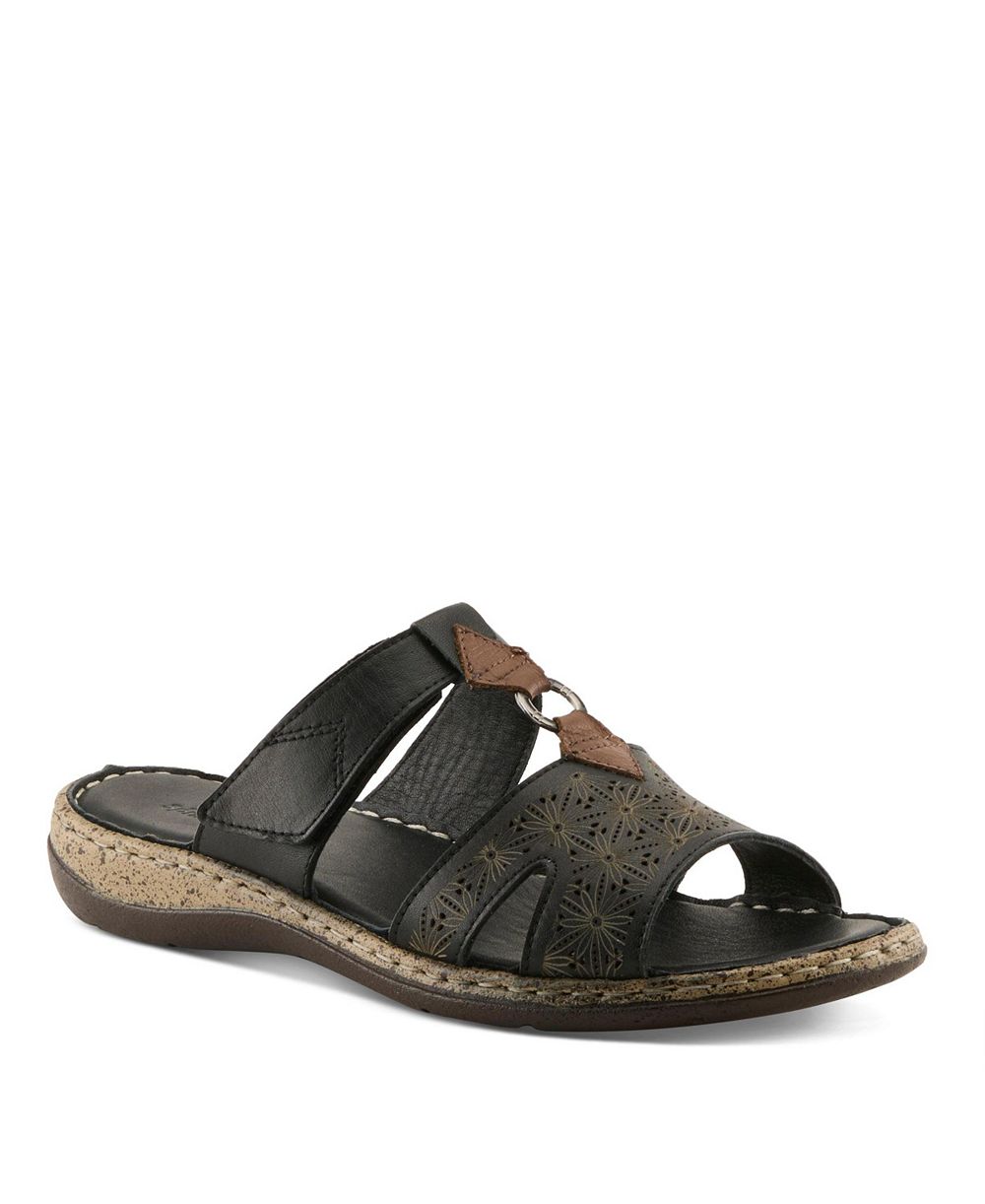 Spring Step Women's Virelle Slide with Breathable Leather Upper