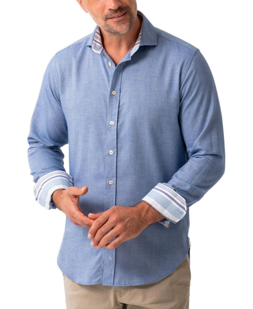 Мужская рубашка Koy Clothing из хлопка и мериносовой шерсти, длинный рукав