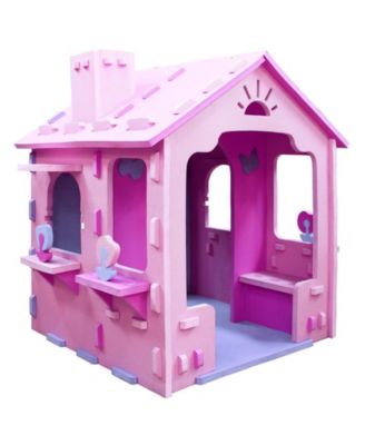 Игровой домик Mecale из EVA-пены с крышей, трубой и окнами, для детей от 18 месяцев