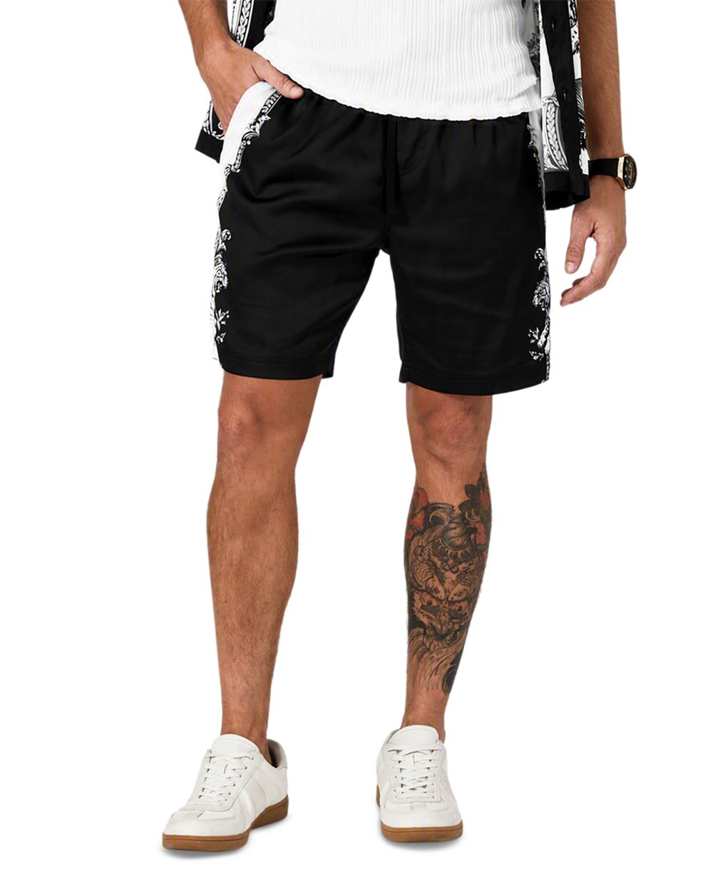 GUESS Men's Baroque Framed Tiger Shorts, 7.5" Inseam