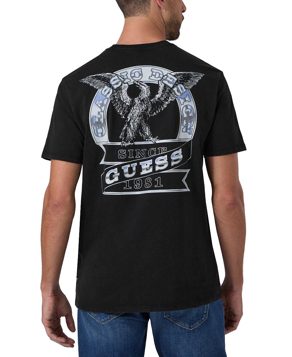 GUESS Men's Car Emblem Graphic Crewneck T-Shirt